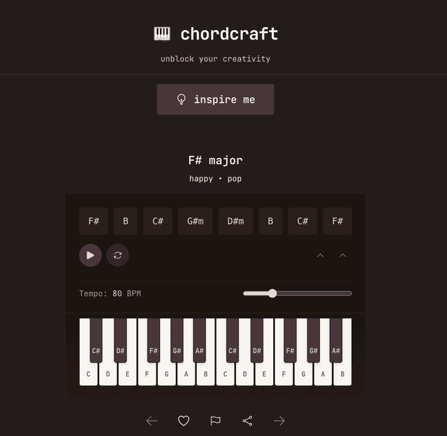 Screenshot of ChordCraft