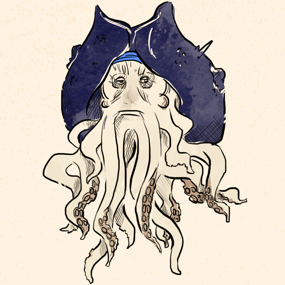 Artistic representation of Davy Jones character